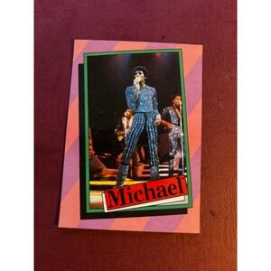 Vintage 1980s Michael Jackson Music Card 1984 Billie Jean Thriller Beat it